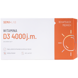 SEMA Lab Witamina D3 4000 j.m., 60 kapsułek miękkich SEMA Lab Witamina D3 4000 j.m., 60 kapsułek miękkich - miniaturka zdjęcia produktu