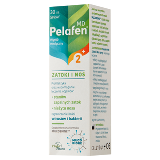 Pelafen MD Zatoki i Nos, spray dla dzieci powyżej 2 roku życia, 30 ml - zdjęcie produktu
