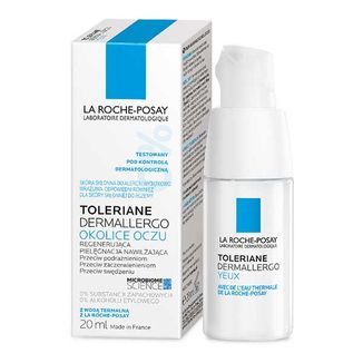 La Roche-Posay Toleriane Dermallergo, krem pod oczy, regenerująca pielęgnacja nawilżająca, 20 ml - zdjęcie produktu