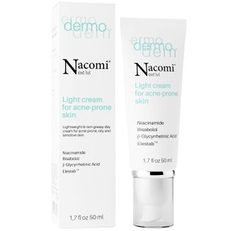 Nacomi Next Level Dermo, lekki krem do skóry trądzikowej, 50 ml USZKODZONE OPAKOWANIE - zdjęcie produktu