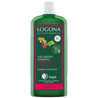 Logona Age Energy, szampon do włosów cienkich i wypadających, kofeina i jagody goji, 250 ml - zdjęcie produktu