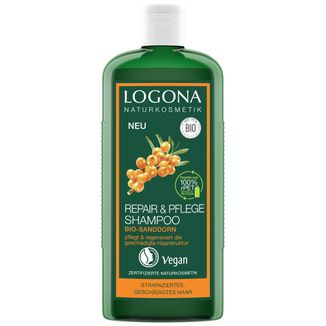 Logona Repair, szampon regenerujący do włosów, rokitnik, 250 ml - zdjęcie produktu
