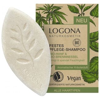Logona, szampon w kostce z bio-konopią i bio-pokrzywą, 60 g - zdjęcie produktu
