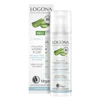 Logona Classic, fluid hialuronowy do twarzy z bio-aloesem, skóra normalna, 30 ml - zdjęcie produktu