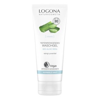 Logona Classic, głęboko oczyszczający żel do mycia twarzy z bio-aloesem, skóra normalna, 100 ml - zdjęcie produktu