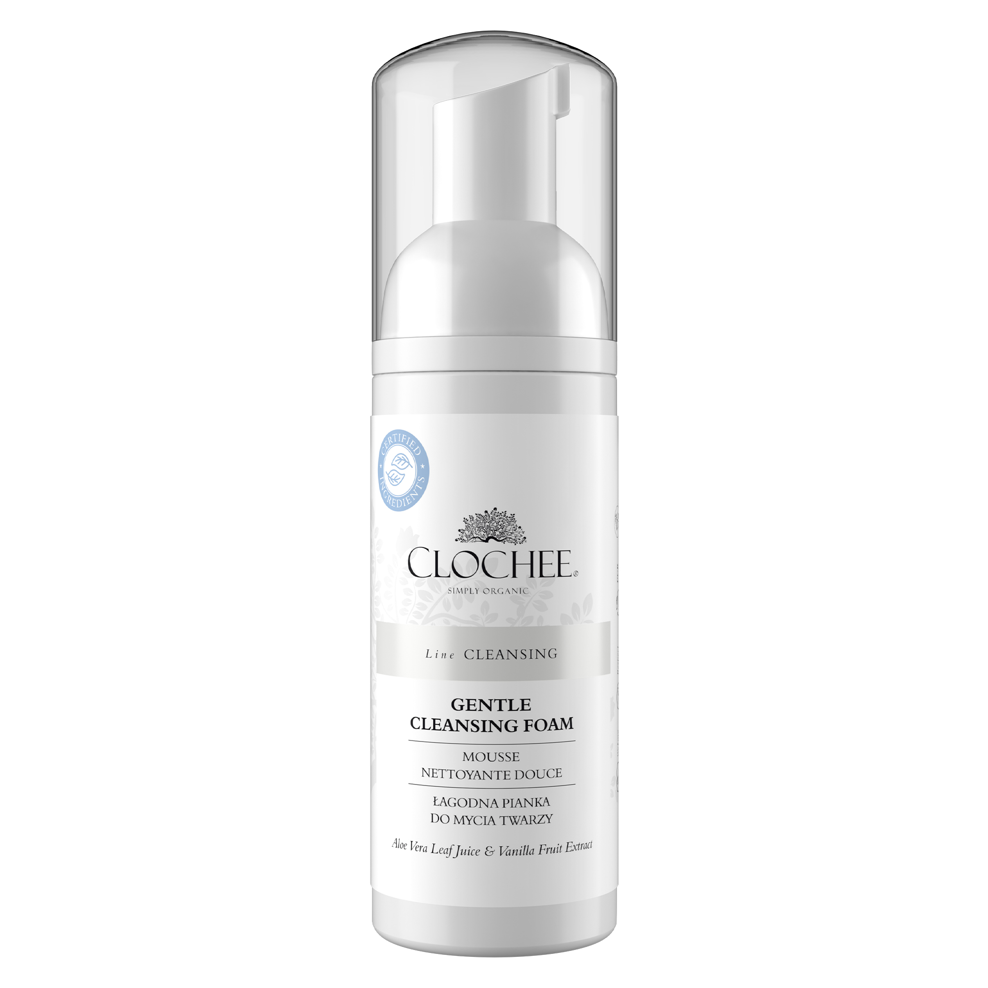 Nieznana Clochee Cleansing, łagodna pianka do mycia twarzy, 150 ml