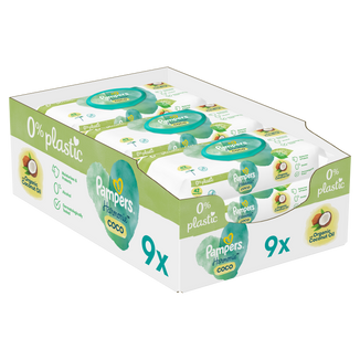 Pampers Harmonie Coco, chusteczki nawilżane, 9 x 42 sztuki - zdjęcie produktu