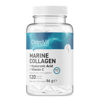 OstroVit Marine Collagen + Hyaluronic acid + Vitamin C, 120 kapsułek - zdjęcie produktu