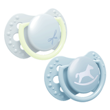 Lovi Baby Shower, smoczek uspokajający, silikonowy, dynamiczny, boy, 22/900, od 0-2 miesięcy, 2 sztuki - miniaturka zdjęcia produktu