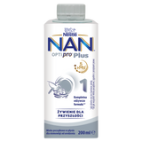 Nestle NAN Optipro Plus 1 HMO, mleko początkowe gotowe do spożycia dla niemowląt od urodzenia, 200 ml - miniaturka zdjęcia produktu