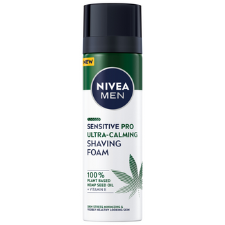 Nivea Men Sensitive Pro, pianka do golenia z olejem konopnym, Ultra-Calming, 200 ml - zdjęcie produktu