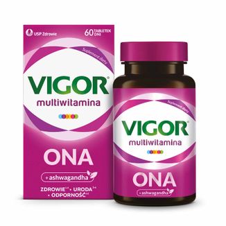 Vigor Multiwitamina Ona, 60 tabletek KRÓTKA DATA Vigor Multiwitamina Ona, 60 tabletek KRÓTKA DATA - zdjęcie produktu