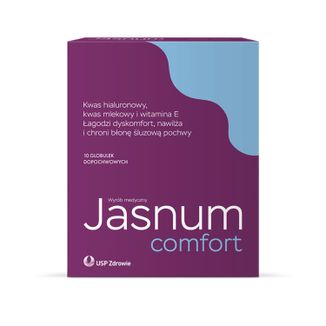 Jasnum Comfort, globulki dopochwowe, 10 sztuk - zdjęcie produktu