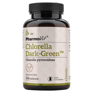 PharmoVit Chlorella Dark-Green, 500 tabletek wege - zdjęcie produktu