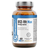PharmoVit B12-Vit Max Methyl Active, witamina B12 100 µg, 60 kapsułek vege - miniaturka zdjęcia produktu