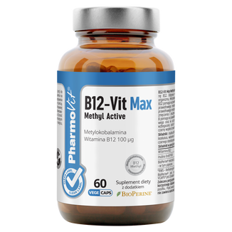 PharmoVit B12-Vit Max Methyl Active, witamina B12 100 µg, 60 kapsułek vege - zdjęcie produktu
