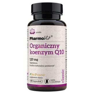 PharmoVit Organiczny koenzym Q10 120 mg, 60 kapsułek USZKODZONE OPAKOWANIE - zdjęcie produktu