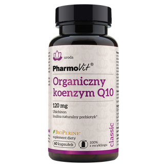 PharmoVit Organiczny koenzym Q10 120 mg, 60 kapsułek - zdjęcie produktu