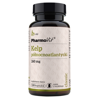 PharmoVit Kelp północnoatlantycki 260 mg, 120 kapsułek - zdjęcie produktu