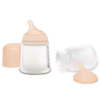 Zestaw Suavinex Zero Zero, butelka antykolkowa, ze smoczkiem o regulowanym przepływie i woreczkiem zapasowym, od urodzenia, 180 ml - zdjęcie produktu