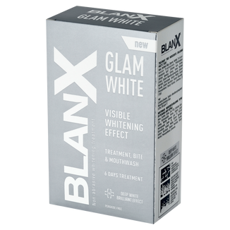 BlanX Glam White, 6-dniowy wybielający system do zębów, pasta, 40 ml + płyn do płukania jamy ustnej, 6 saszetek - zdjęcie produktu