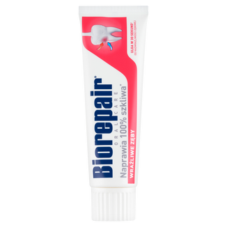 Biorepair Wrażliwe Zęby, pasta do zębów, bez fluoru, 75 ml - zdjęcie produktu