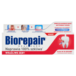 Biorepair Wrażliwe Zęby, pasta do zębów, bez fluoru, 75 ml - zdjęcie produktu