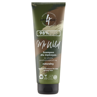4Organic Mr Wild, naturalny szampon dla mężczyzn do włosów przetłuszczających się, 250 ml - zdjęcie produktu