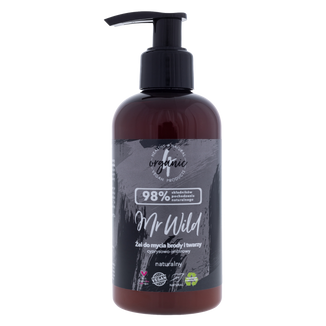 4Organic Mr Wild, naturalny żel do mycia brody i twarzy, cyprysowo-imbirowy, 200 ml KRÓTKA DATA - zdjęcie produktu
