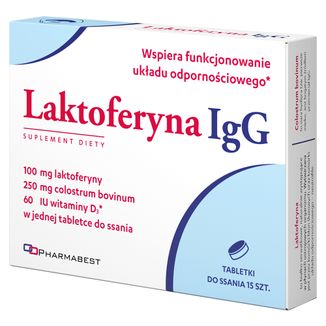 Pharmabest Laktoferyna IgG, 15 tabletek do ssania - zdjęcie produktu