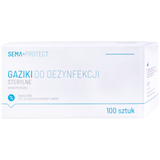 SEMA Protect, gaziki do dezynfekcji, 100 sztuk USZKODZONE OPAKOWANIE - miniaturka zdjęcia produktu
