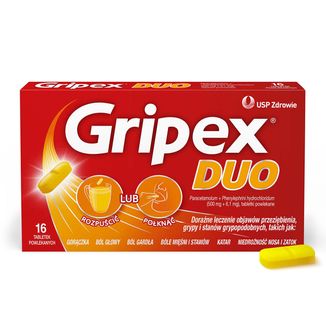 Gripex Duo, 16 tabletek USZKODZONE OPAKOWANIE - zdjęcie produktu