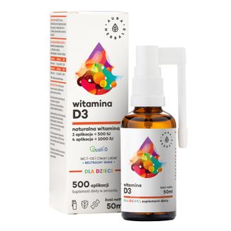Aura Herbals Witamina D3 dla Dzieci, aerozol, 50 ml - zdjęcie produktu