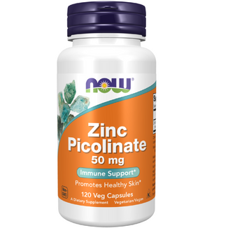 Now Foods Zinc Picolinate, cynk 50 mg, 120 kapsułek wegetariańskich - zdjęcie produktu
