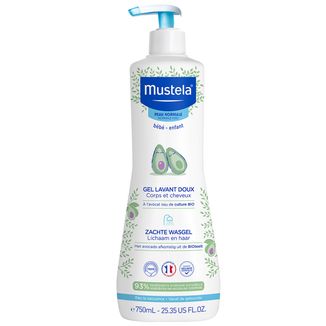 Mustela Bebe Enfant, delikatny żel do mycia ciała i głowy, od urodzenia, 750 ml - zdjęcie produktu