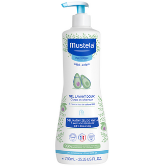 Mustela Bebe Enfant, delikatny żel do mycia ciała i głowy, od urodzenia, 750 ml - zdjęcie produktu