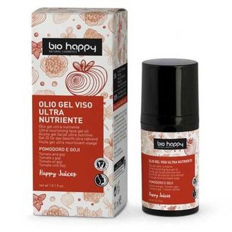 Bio Happy Happy Juices, ultraodżywczy olejek w żelu do twarzy, pomidor i jagody goji, 30 ml - zdjęcie produktu