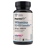 PharmoVit Witamina K2 + D3 lanolin, 60 kapsułek - miniaturka zdjęcia produktu