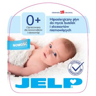 Jelp, płyn do mycia butelek i akcesoriów niemowlęcych, hipoalergiczny, 500 ml - 2 Jelp, płyn do mycia butelek i akcesoriów niemowlęcych, hipoalergiczny, 500 ml - 2 - zdjęcie produktu