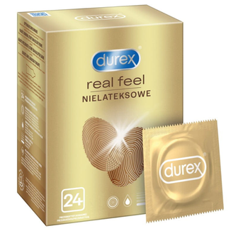 Durex Real Feel, prezerwatywy nielateksowe gładkie, 24 sztuki - zdjęcie produktu