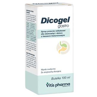 Dicogel Gastro, syrop przeciw refluksowi, dla niemowląt i dzieci, 100 ml USZKODZONE OPAKOWANIE - zdjęcie produktu