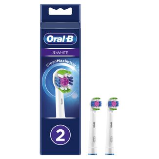 Oral-B 3D White, końcówki wymienne do szczoteczki elektrycznej Clean Maximiser, EB 3DW 18-2 N, 2 sztuki - zdjęcie produktu