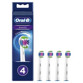 Oral-B 3D White, końcówki wymienne do szczoteczki elektrycznej Clean Maximiser, EB4 3DW, 4 sztuki - zdjęcie produktu