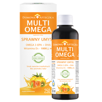 MultiOmega, dla dzieci powyżej 3 lat i dorosłych, smak owoców tropikalnych, 250 ml USZKODZONE OPAKOWANIE - zdjęcie produktu