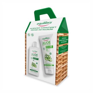 Zestaw Equilibra Aloe, szampon nawilżający, aloesowy, 250 ml + odżywka nawilżająca, aloesowa, 200 ml - zdjęcie produktu