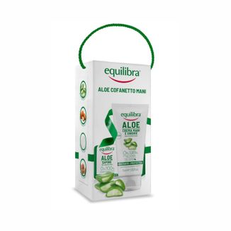 Zestaw Equilibra Aloe, mydło aloesowe, 100 g + krem do rąk i paznokci, 75 ml USZKODZONE OPAKOWANIE - zdjęcie produktu