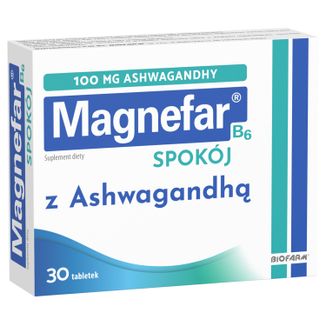 Magnefar B6 Spokój, 30 tabletek powlekanych - zdjęcie produktu