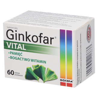 Ginkofar Vital, 60 tabletek powlekanych - zdjęcie produktu