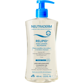 Neutraderm Relipid+, olejek do mycia ciała odbudowujący lipidy, skóra wrażliwa, bardzo sucha i atopowa, 400 ml KRÓTKA DATA - zdjęcie produktu