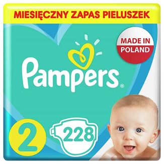 Pampers Active Baby, pieluchy, rozmiar 2, 4-8 kg, 3 x 76 sztuk - zdjęcie produktu